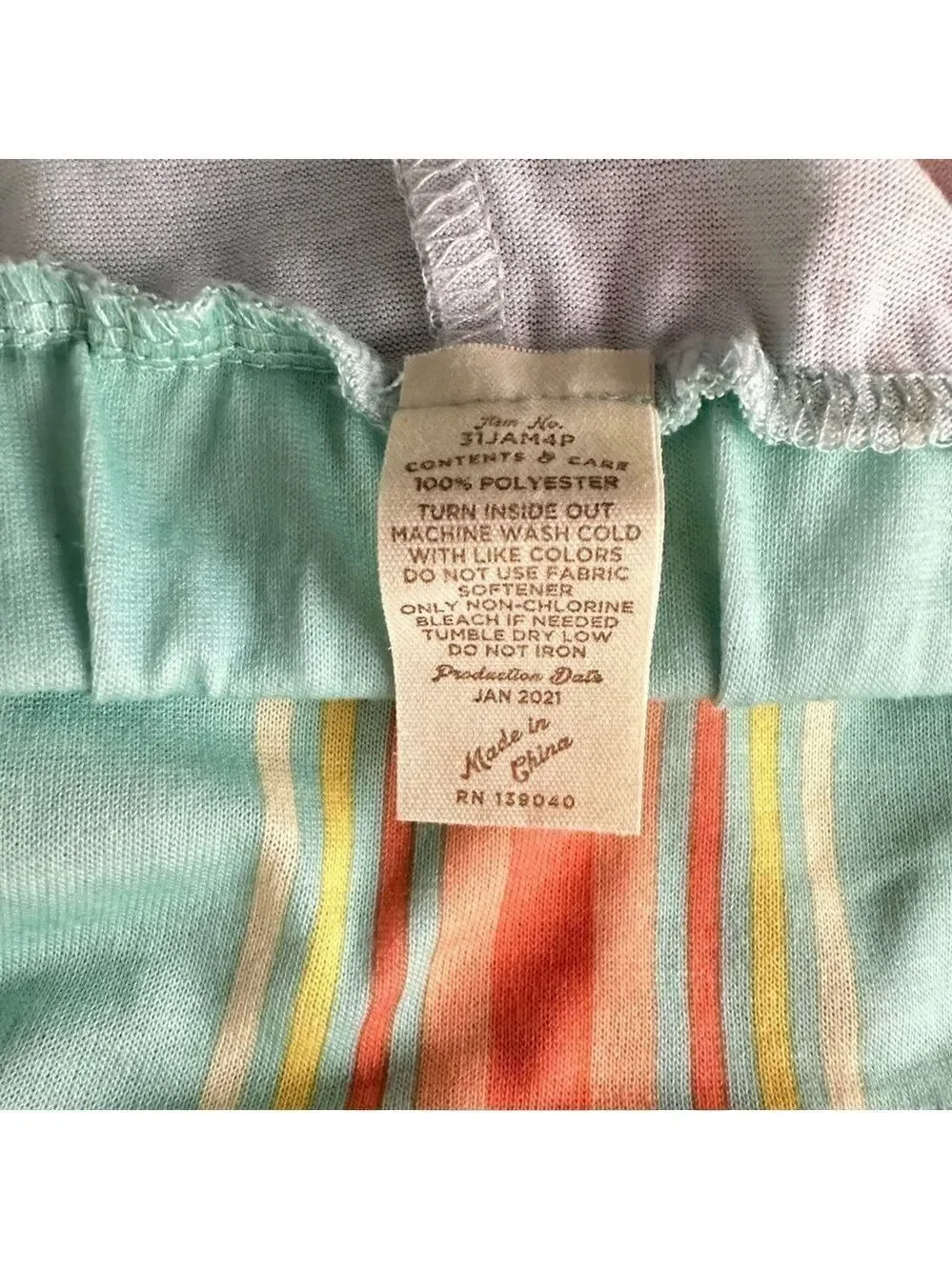 Matilda Jane Girls Striped Floral‎ Ruffle Pajama Shorts Size 8